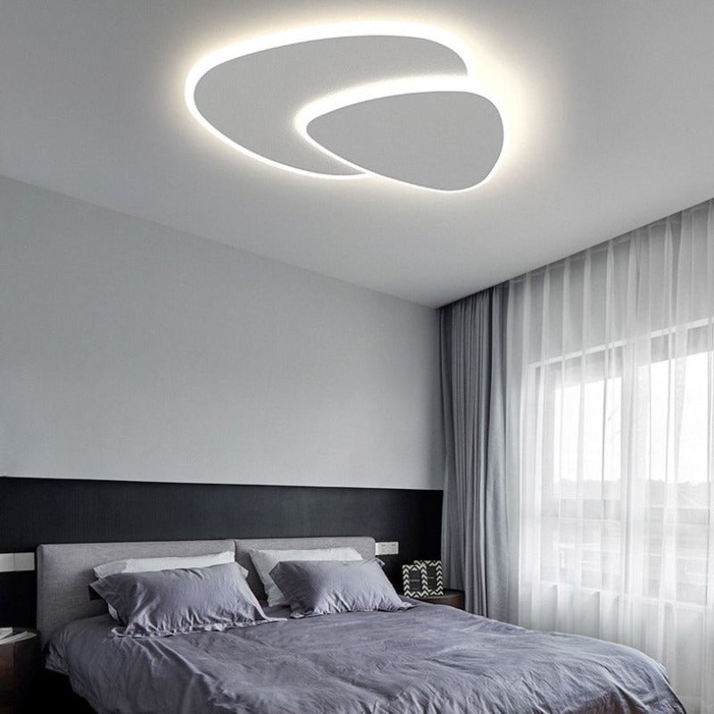 CALORA_ EclàtLighting | Moderne LED Plafondlamp van Metaal en Acryl in Wit voor Slaapkamer