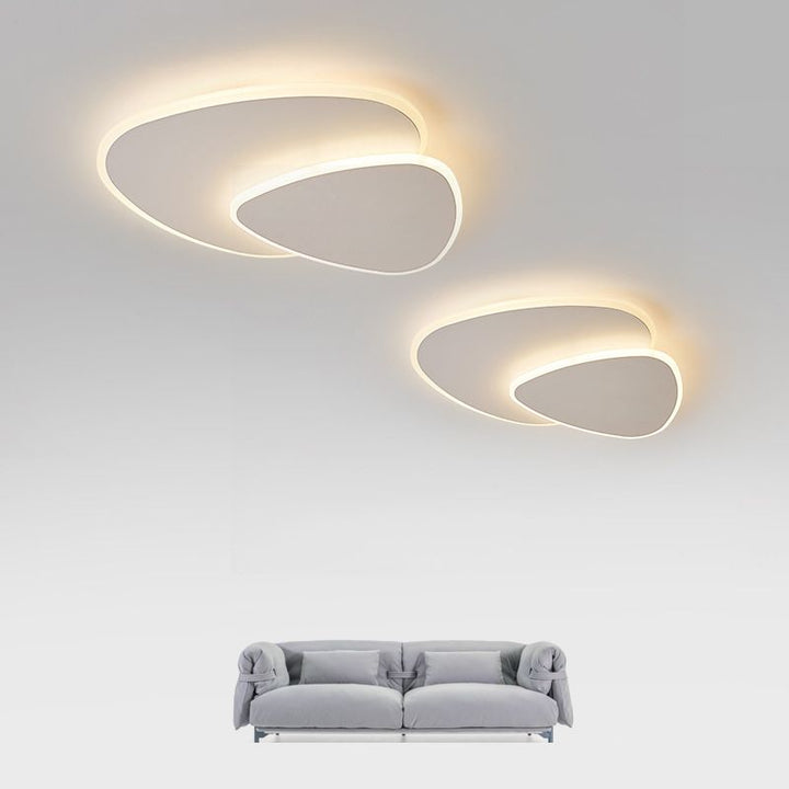 CALORA_ EclàtLighting | Moderne LED Plafondlamp van Metaal en Acryl in Wit voor Slaapkamer