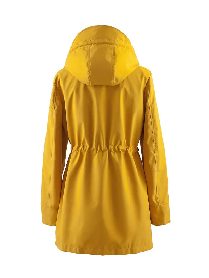 CALORA_ Elara | Casual winddichte trenchcoat met capuchon