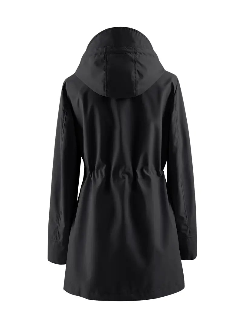 CALORA_ Elara | Casual winddichte trenchcoat met capuchon