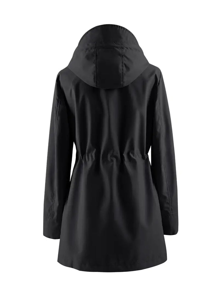 CALORA_ Elara | Casual winddichte trenchcoat met capuchon