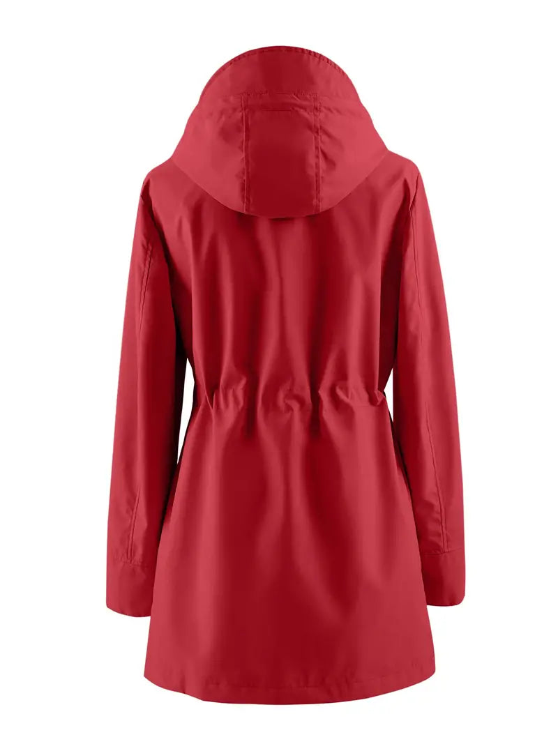 CALORA_ Elara | Casual winddichte trenchcoat met capuchon