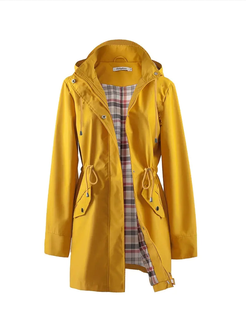 CALORA_ Elara | Casual winddichte trenchcoat met capuchon