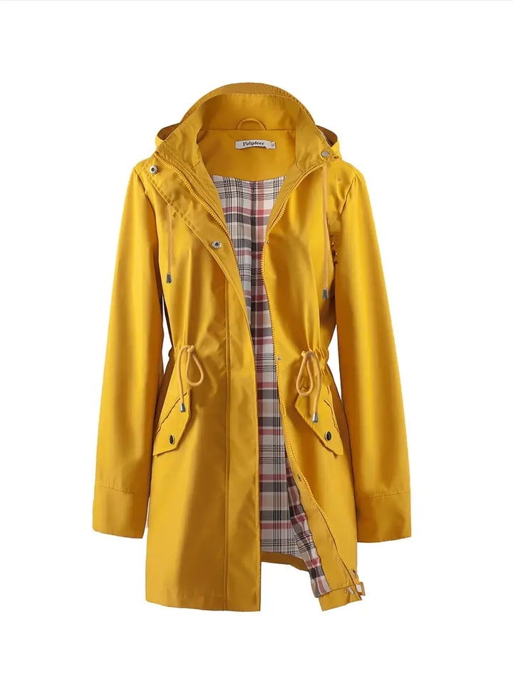 CALORA_ Elara | Casual winddichte trenchcoat met capuchon