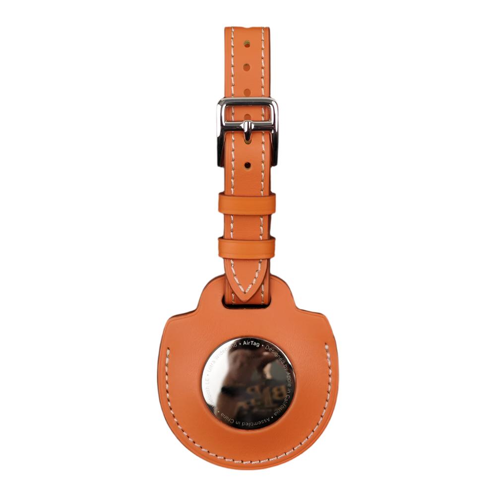 CALORA_ Elegante AirTag Sleutelhanger van Leer met Baseus Ontwerp