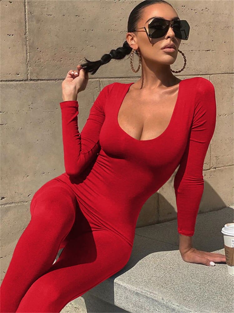 CALORA_ Elegante Flatterende Jumpsuit