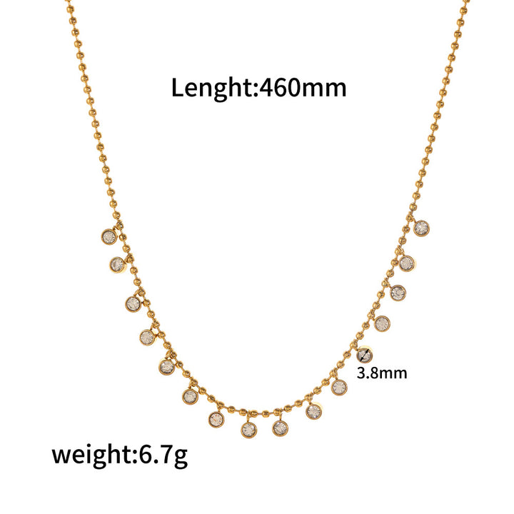 CALORA_ Elegante Geometrische Armband van 18K Verguld Roestvrij Staal met Zirkoon