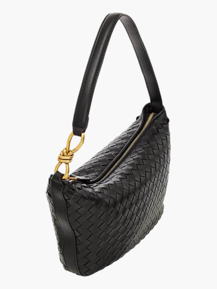 CALORA_ Elegante Geweven Vegan Leren Tas