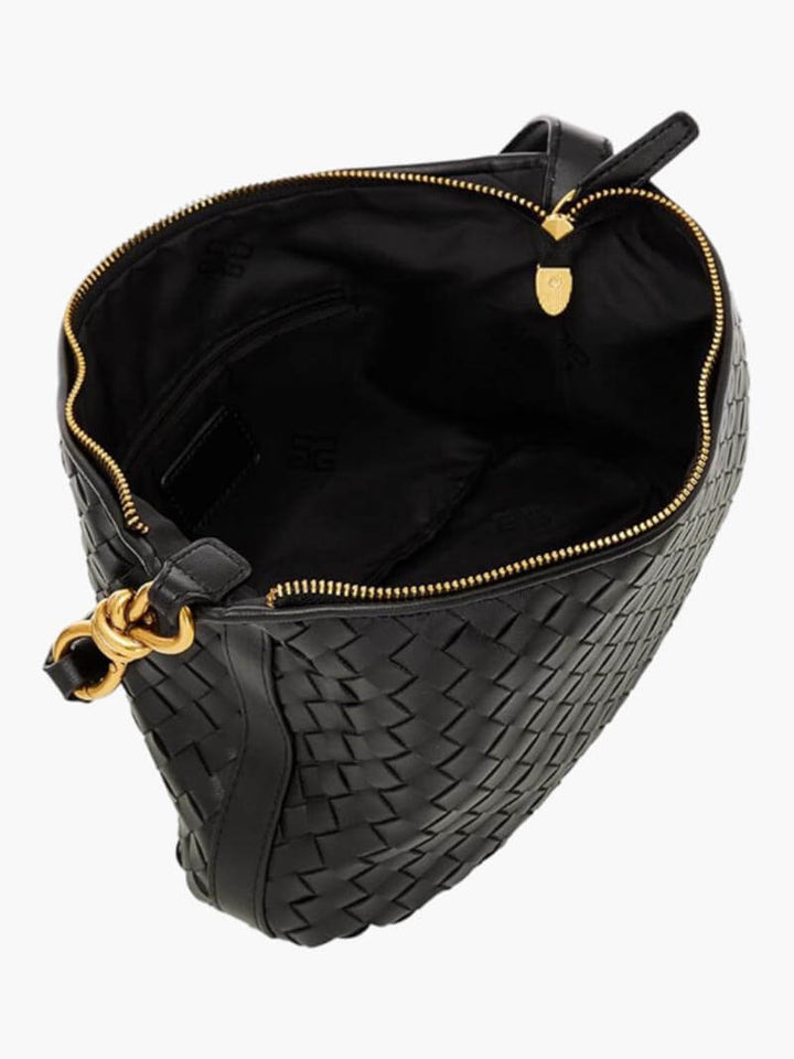 CALORA_ Elegante Geweven Vegan Leren Tas