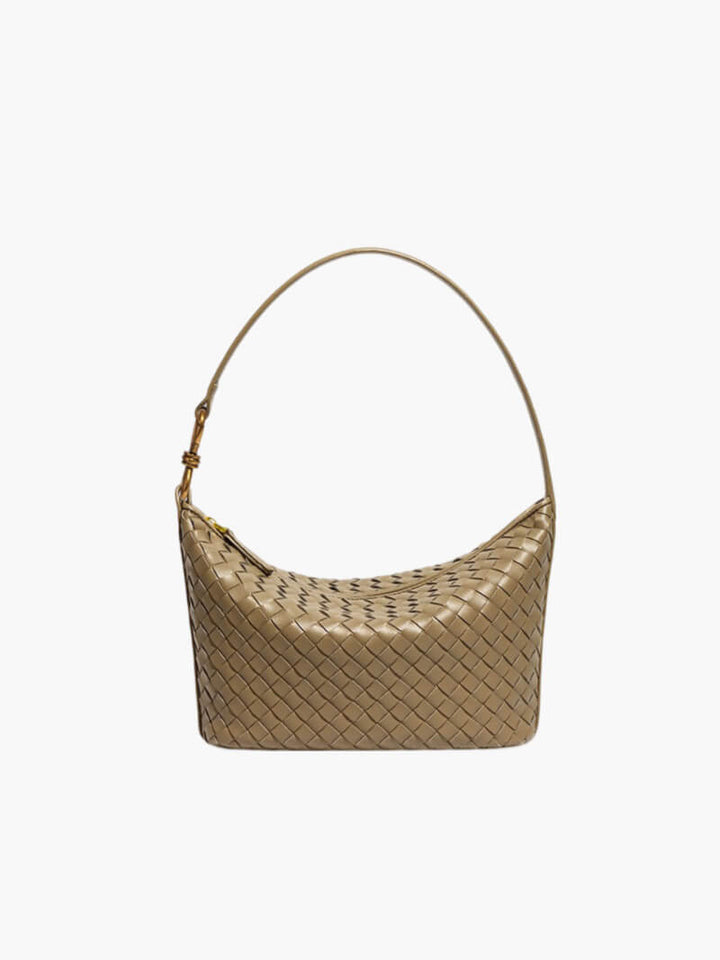 CALORA_ Elegante Geweven Vegan Leren Tas
