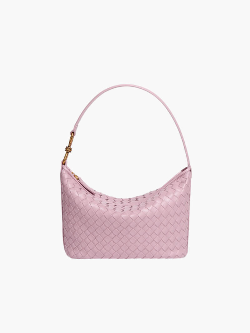 CALORA_ Elegante Geweven Vegan Leren Tas