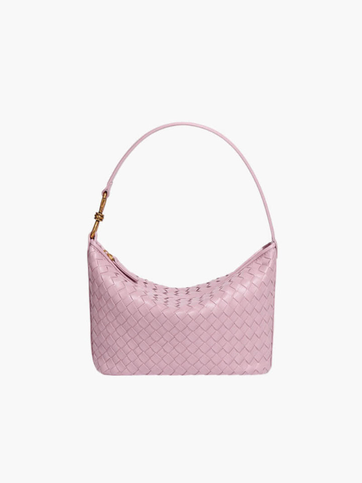 CALORA_ Elegante Geweven Vegan Leren Tas