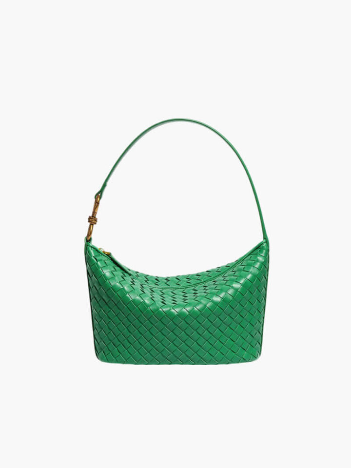 CALORA_ Elegante Geweven Vegan Leren Tas