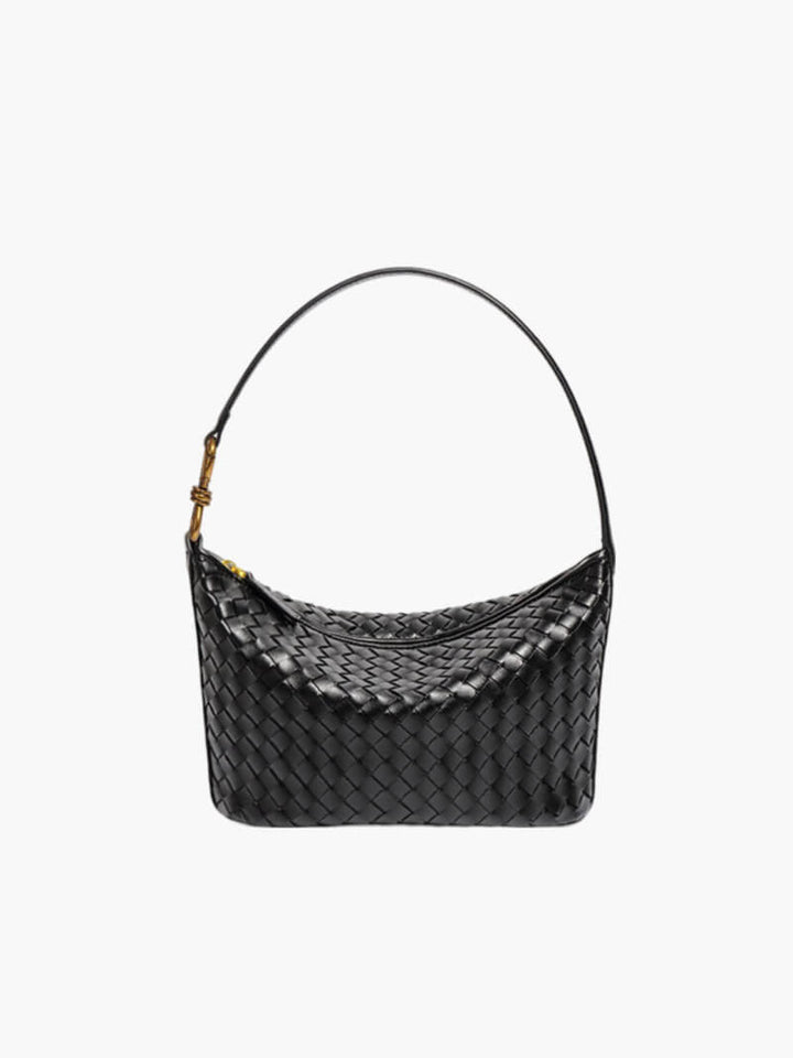 CALORA_ Elegante Geweven Vegan Leren Tas