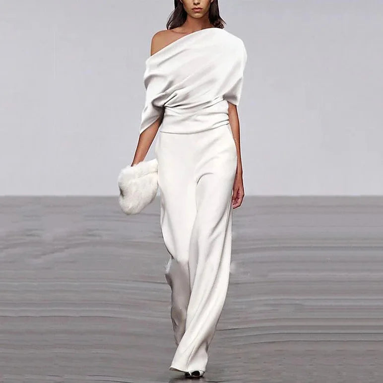 CALORA_ Elegante Lente Jumpsuit met Enkele Knopen en Moderne Stijl