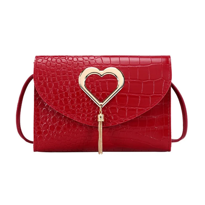 CALORA_ Elegante Leren Handtas met Hart detail