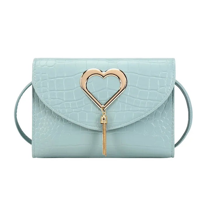 CALORA_ Elegante Leren Handtas met Hart detail