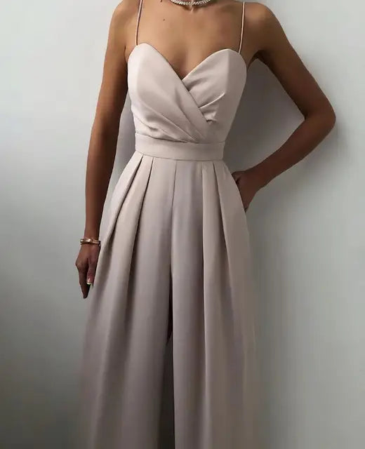 CALORA_ Elegante Mouwloze Jumpsuit voor Dames met Flatterende Snit