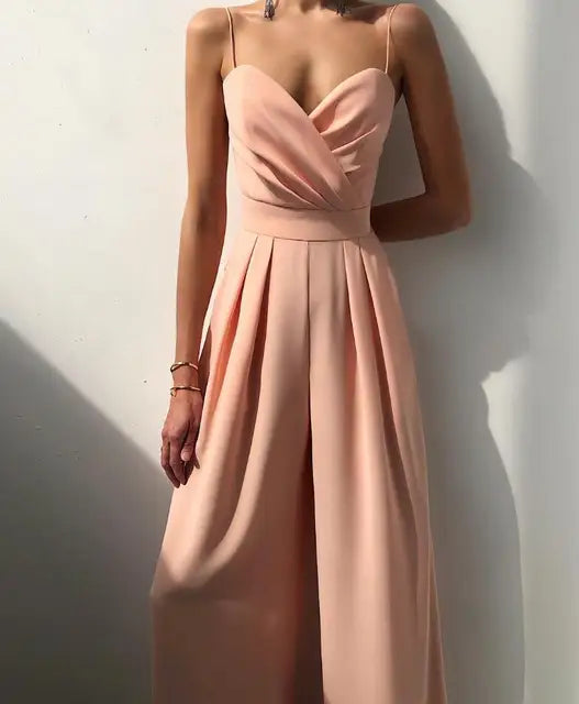 CALORA_ Elegante Mouwloze Jumpsuit voor Dames met Flatterende Snit