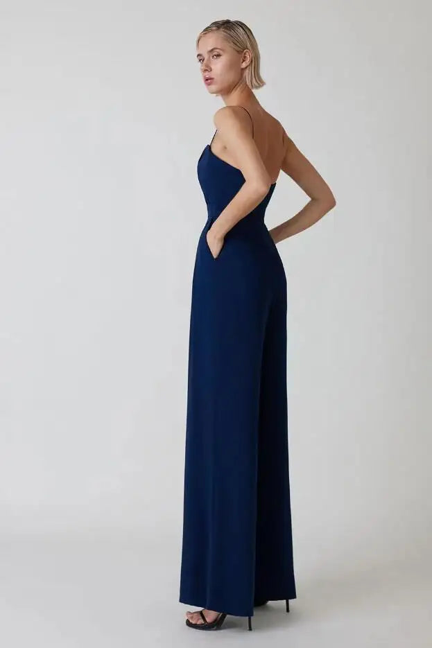 CALORA_ Elegante Mouwloze Jumpsuit voor Dames met Flatterende Snit
