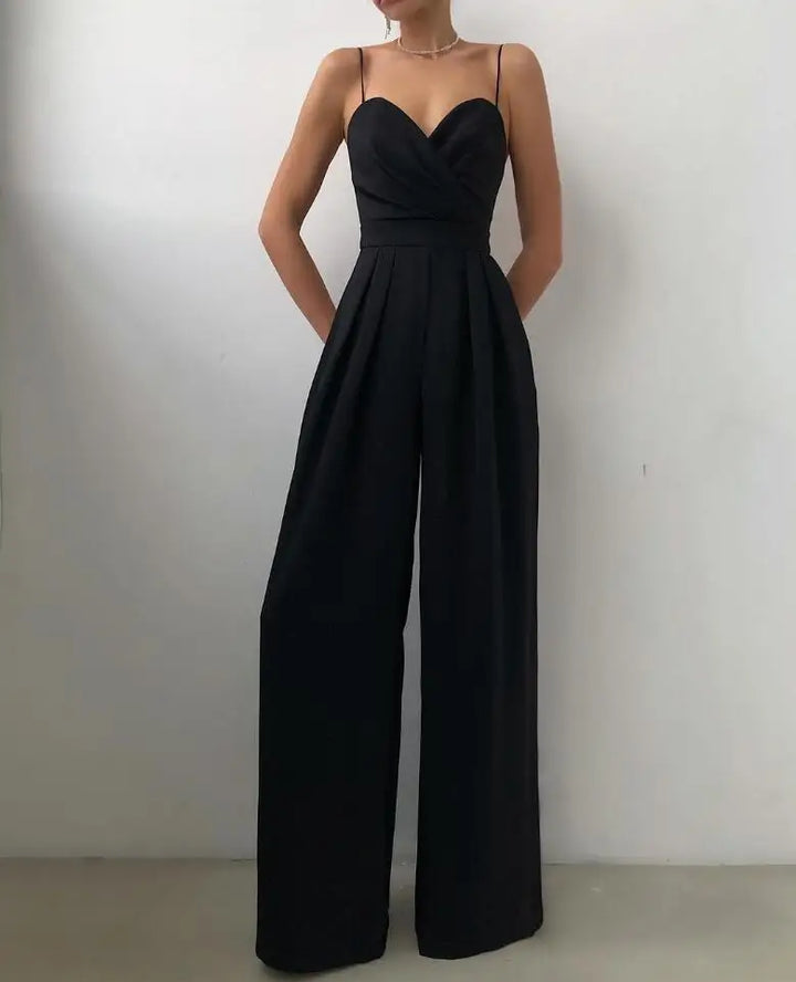 CALORA_ Elegante Mouwloze Jumpsuit voor Dames met Flatterende Snit