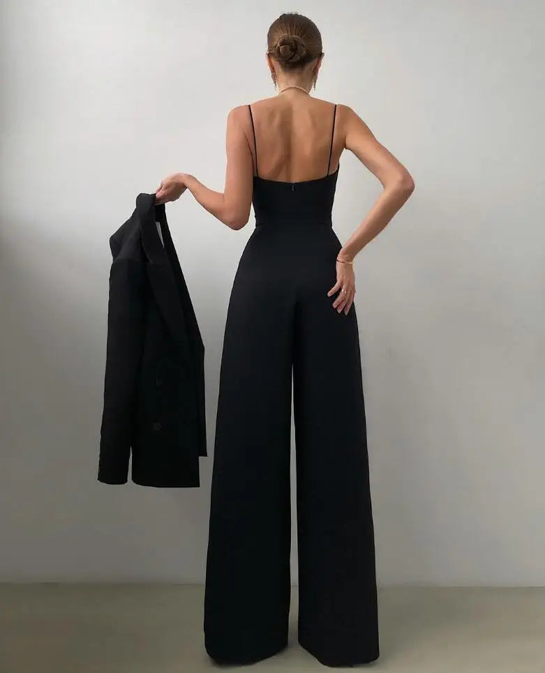 CALORA_ Elegante Mouwloze Jumpsuit voor Dames met Flatterende Snit
