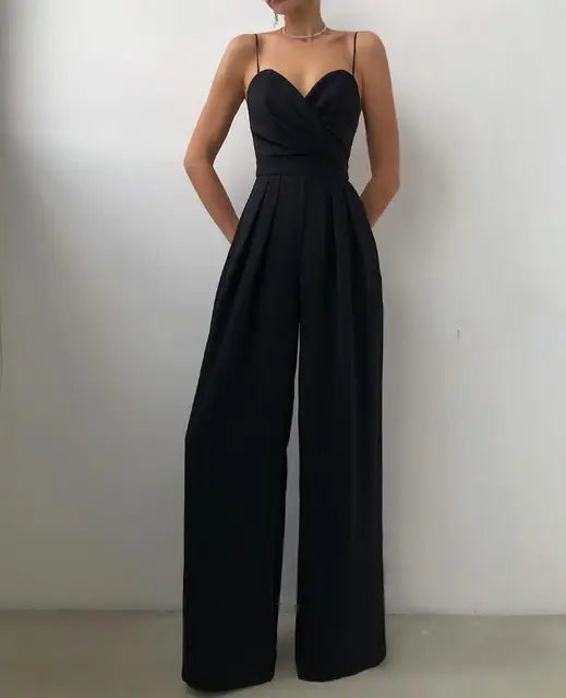CALORA_ Elegante Mouwloze Jumpsuit voor Dames met Flatterende Snit