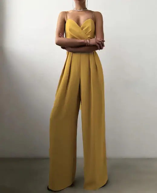 CALORA_ Elegante Mouwloze Jumpsuit voor Dames met Flatterende Snit
