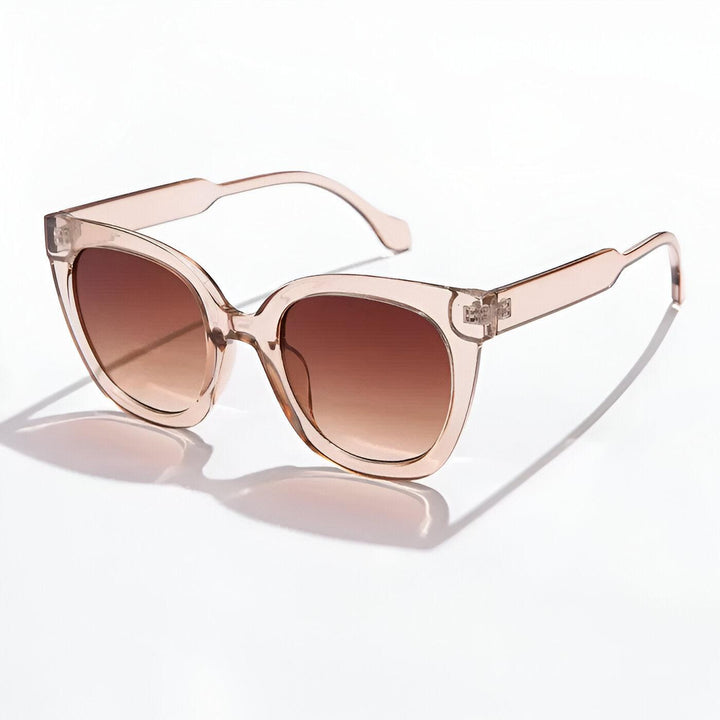 CALORA_ Elegante Rosy Riviera Zonnebril met Lichtgewicht Kunststof Montuur