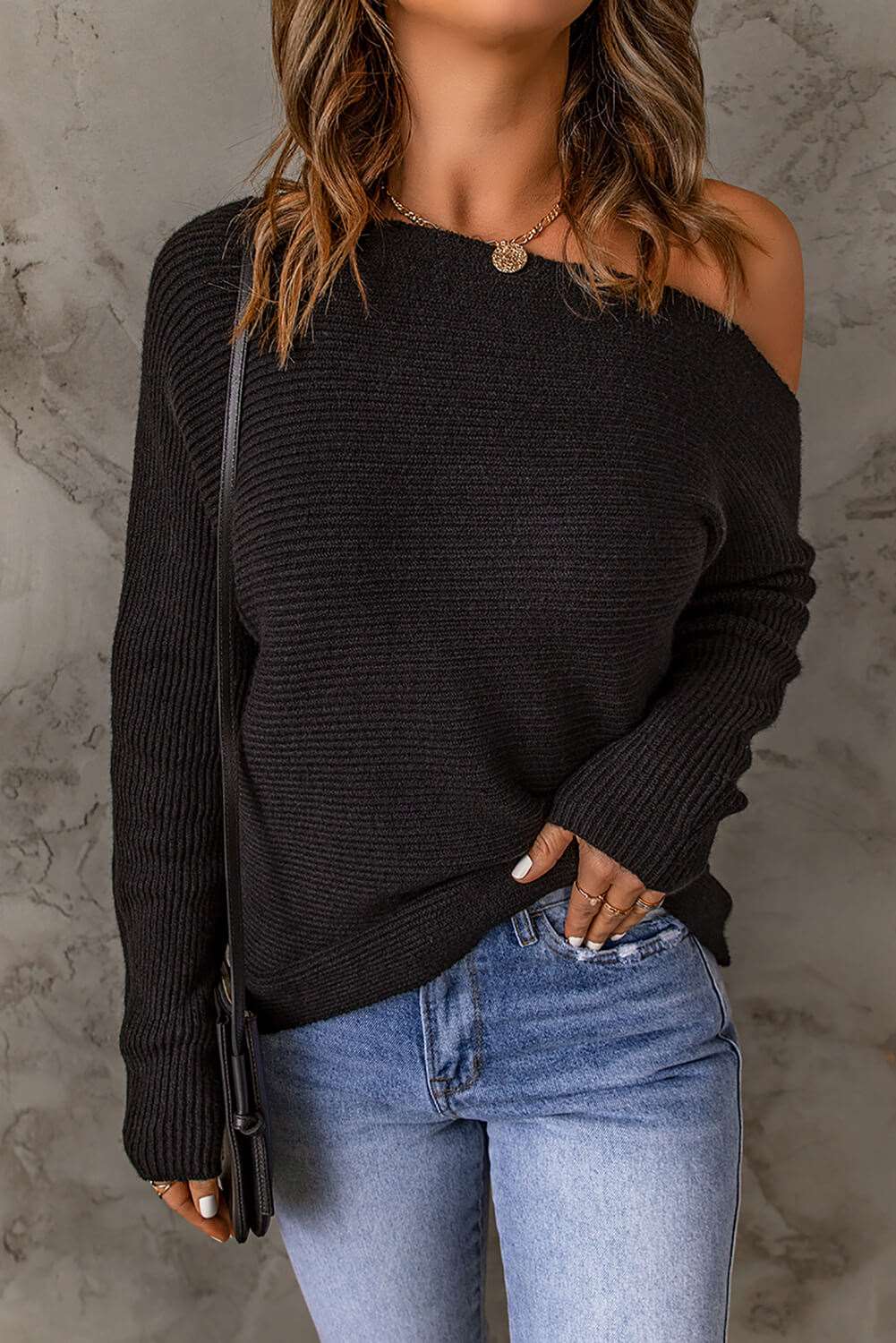 CALORA_ Elegante Top met één schouder