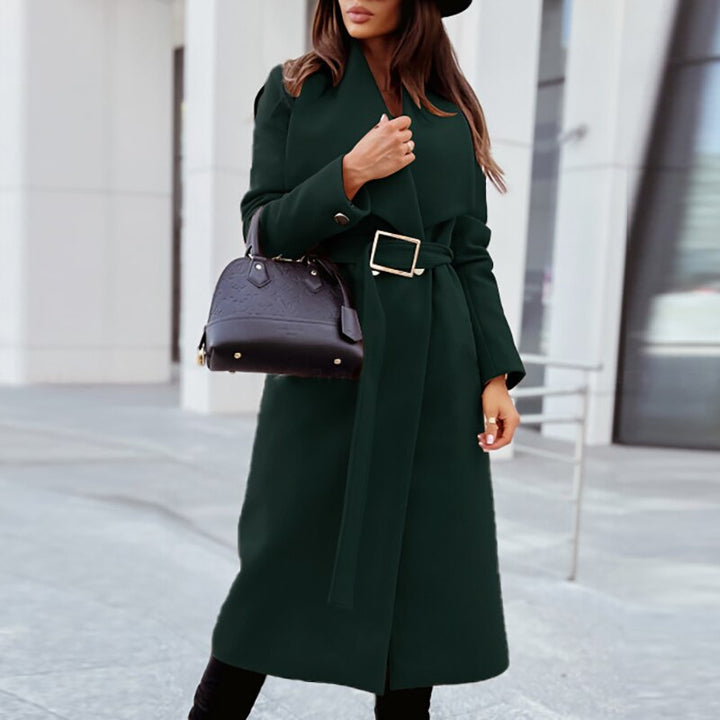 CALORA_ Elegante Wollen Trenchcoat met Riem