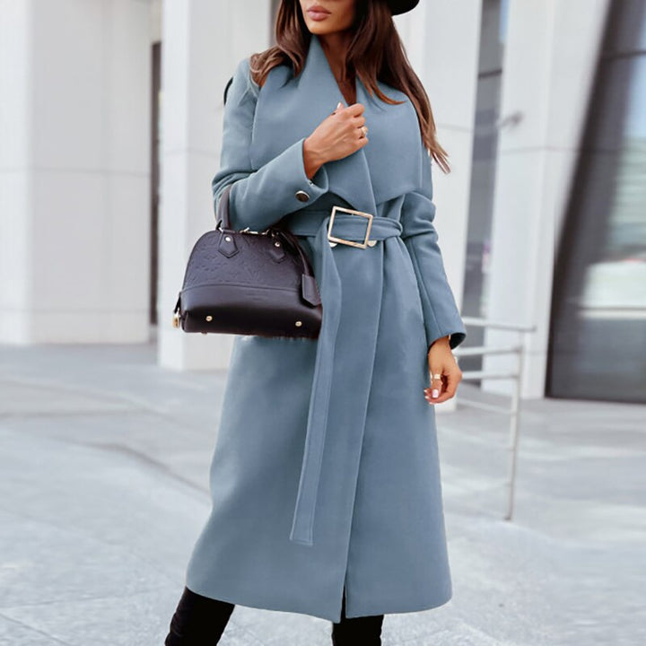 CALORA_ Elegante Wollen Trenchcoat met Riem