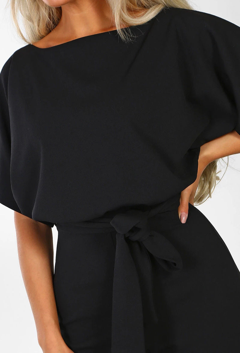 CALORA_ Elegante jumpsuit met riem voor vrouwen