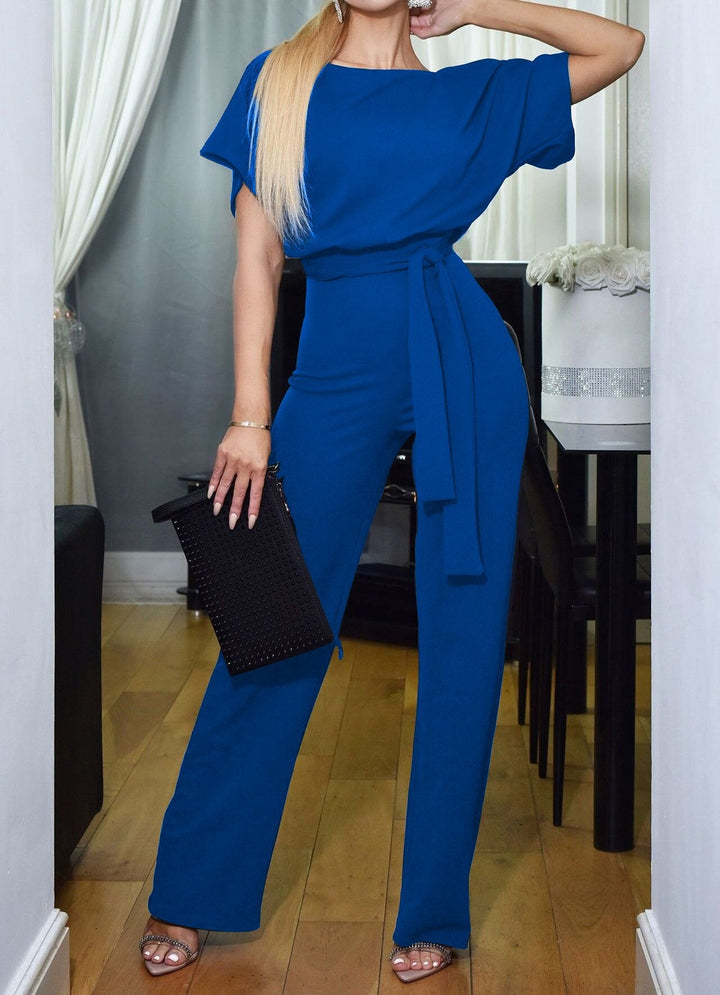 CALORA_ Elegante jumpsuit met riem voor vrouwen