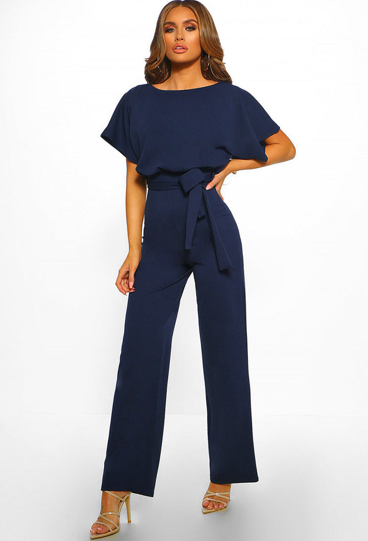 CALORA_ Elegante jumpsuit met riem voor vrouwen