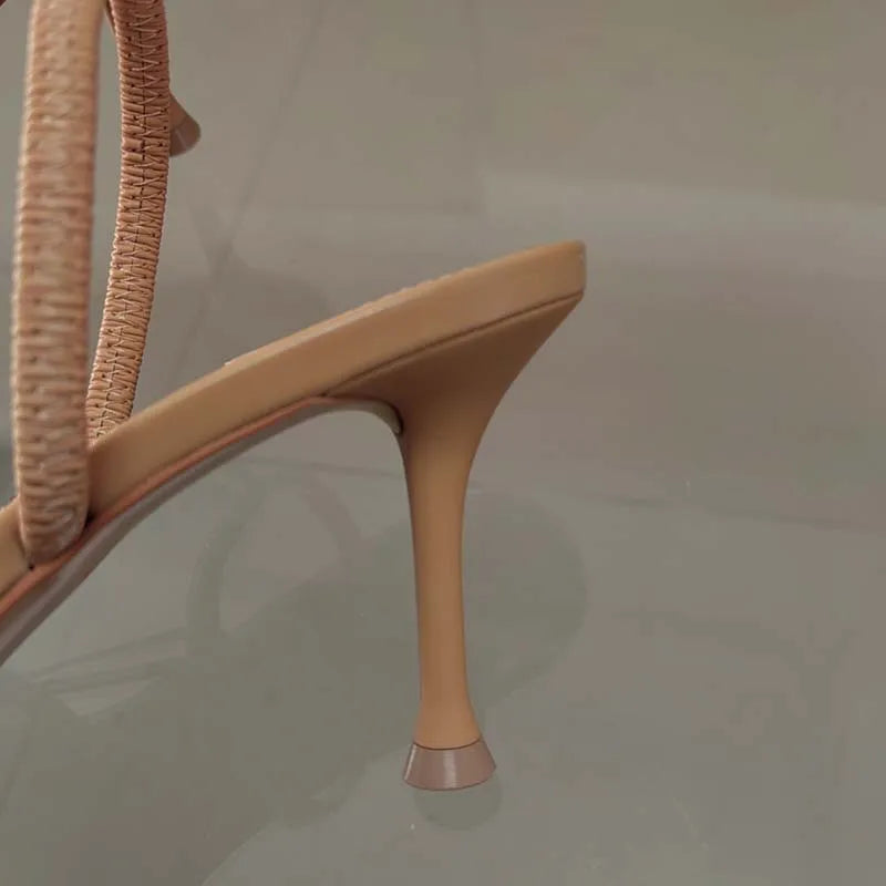 CALORA_ Elle | Hittebestendige Sleehakken met Waterdiamant