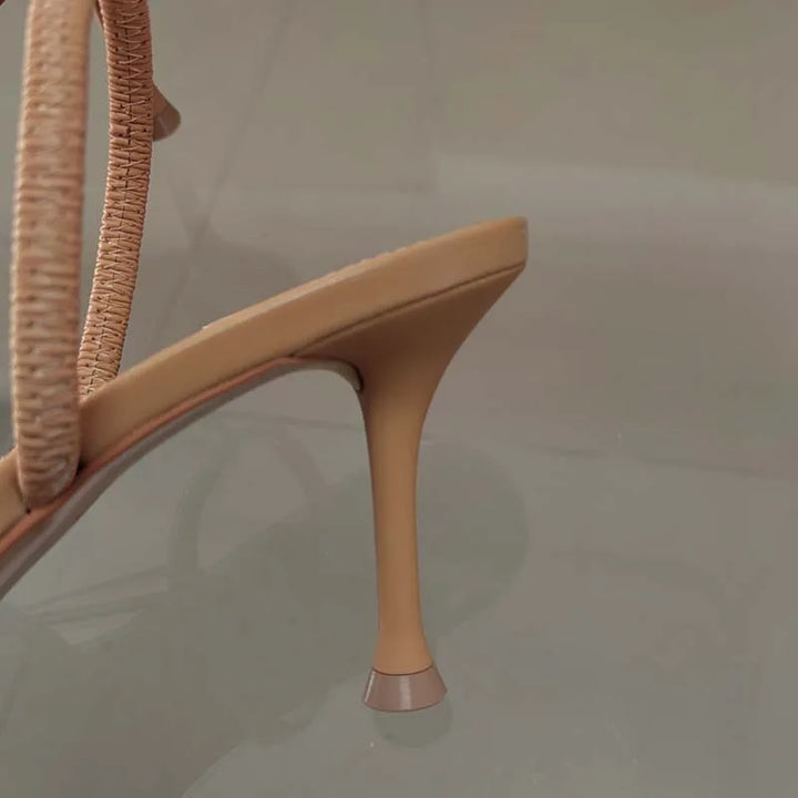 CALORA_ Elle | Hittebestendige Sleehakken met Waterdiamant