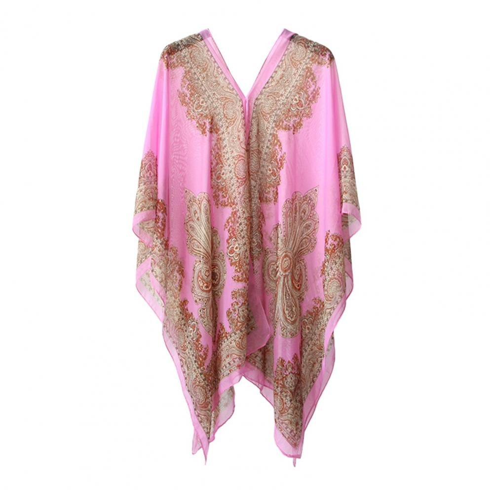Elliora | Uv - Bescherming Poncho Sjaal - Donkerroze - #Calora#