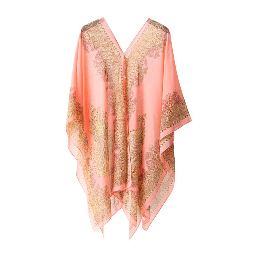 Elliora | Uv - Bescherming Poncho Sjaal - Watermeloen Rood - #Calora#
