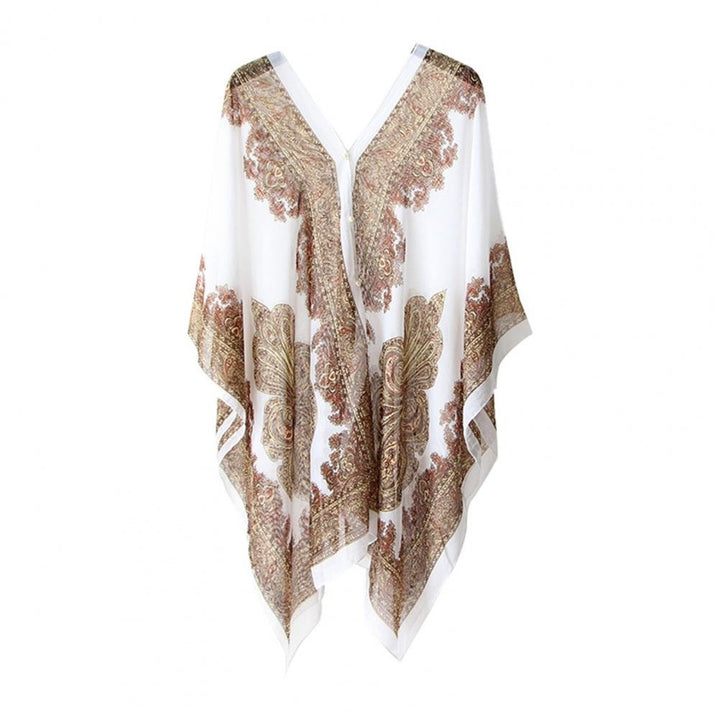 Elliora | Uv - Bescherming Poncho Sjaal - Wit - #Calora#