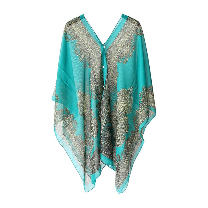 Elliora | Uv - Bescherming Poncho Sjaal - Groen - #Calora#