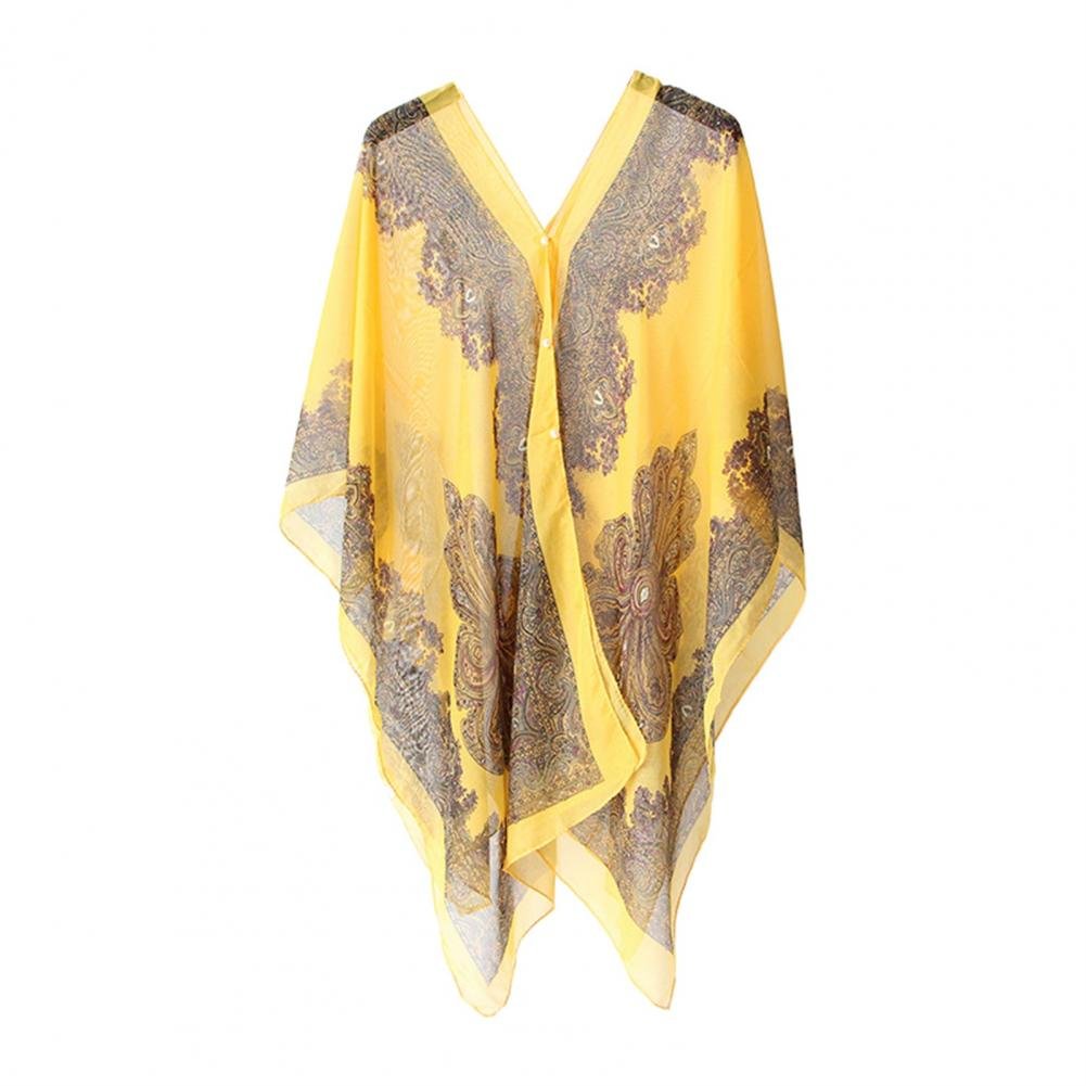 Elliora | Uv - Bescherming Poncho Sjaal - Geel - #Calora#