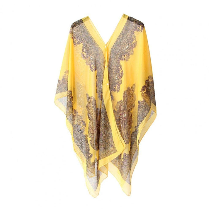 Elliora | Uv - Bescherming Poncho Sjaal - Geel - #Calora#