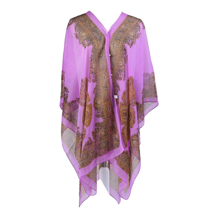 Elliora | Uv - Bescherming Poncho Sjaal - Paars - #Calora#