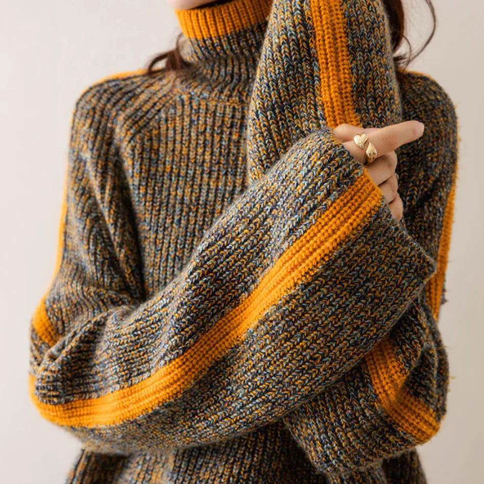 CALORA_ Elona | Oversized coltrui voor dames, herfst/winter breiwerk