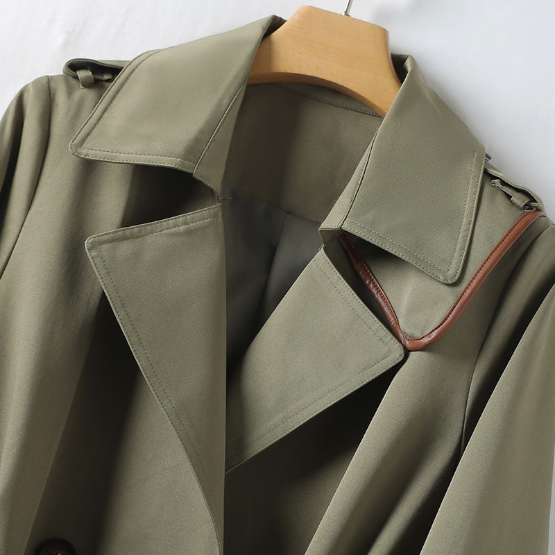 CALORA_ Elegante Trenchcoat met Revers en Ceintuur voor Dames