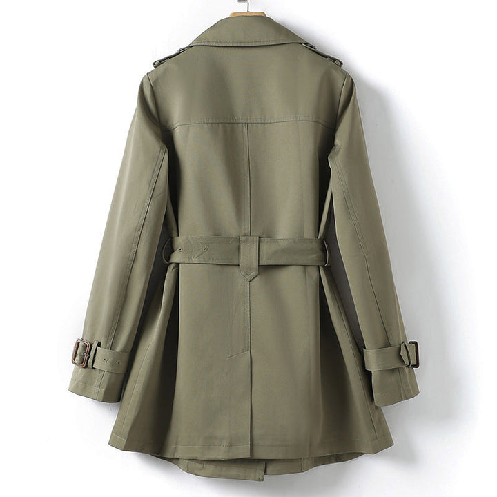 CALORA_ Elegante Trenchcoat met Revers en Ceintuur voor Dames