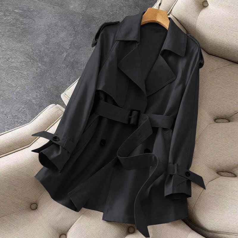 CALORA_ Elegante Trenchcoat met Revers en Ceintuur voor Dames