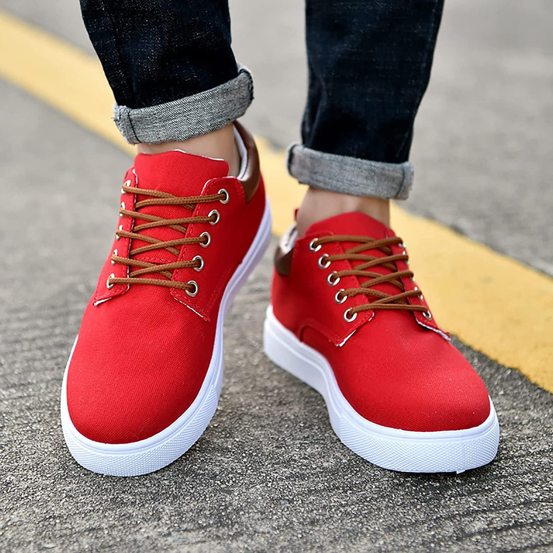 CALORA_ Farnham | Stoere herensneakers met witte zool