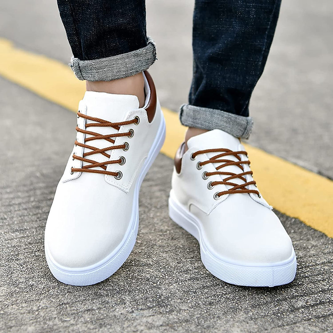 CALORA_ Farnham | Stoere herensneakers met witte zool